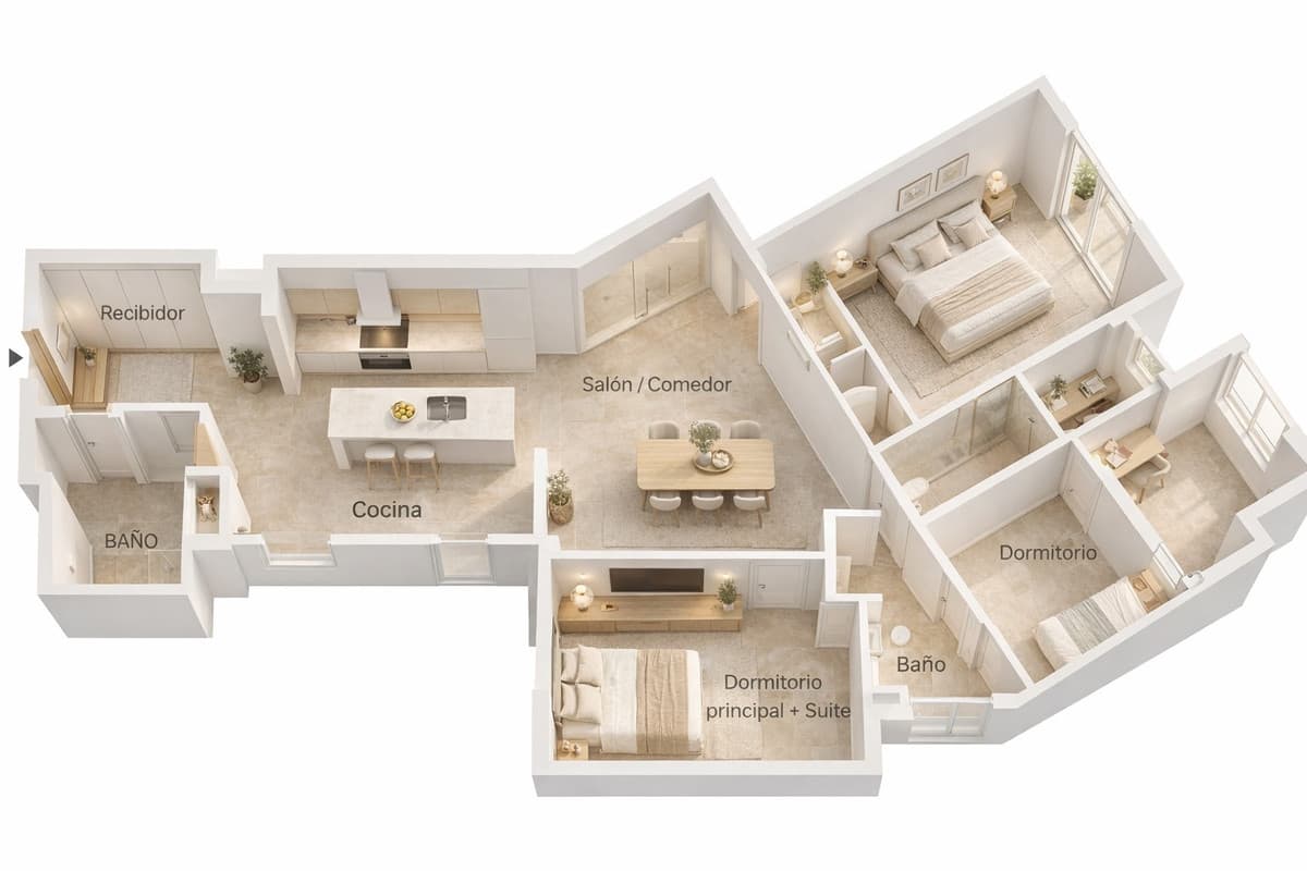 Middle Floor Apartment in Ensanche Centro — photo 2 of 10